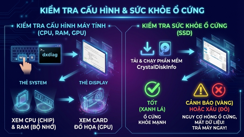 cách kiểm tra linh kiện máy tính cũ